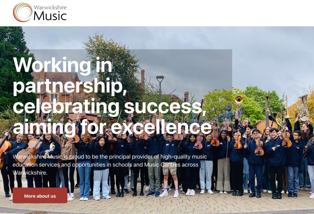 Warwickshire Music example work project